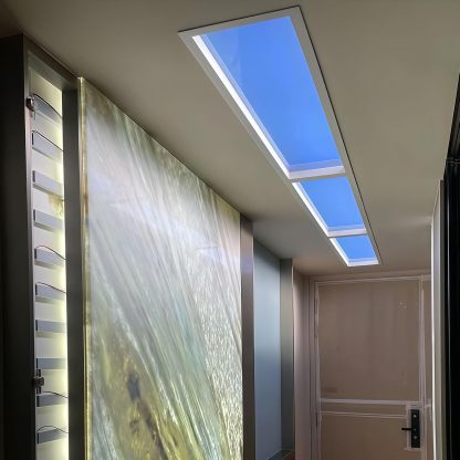 Luz De Cielo Azul Natural, Panel De Techo Led con Luz Artificial, Control Remoto Inteligente con AplicacióN WiFi, Luz De Cielo Despejado para Sala De Estar Y Oficina-Craftgethaus