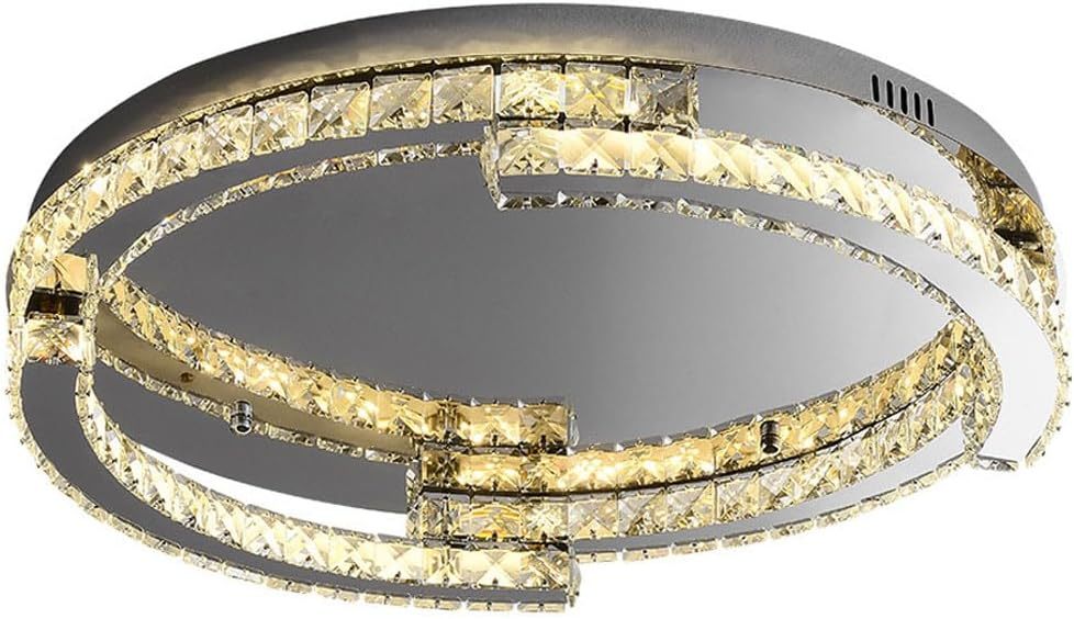 Lámpara De Techo Moderna Y Minimalista De Cristal Con Base Metálica. Iluminación Plana Y Redonda. Ideal Para Sala De Estar, Dormitorios Y Estudios.-Craftgethaus