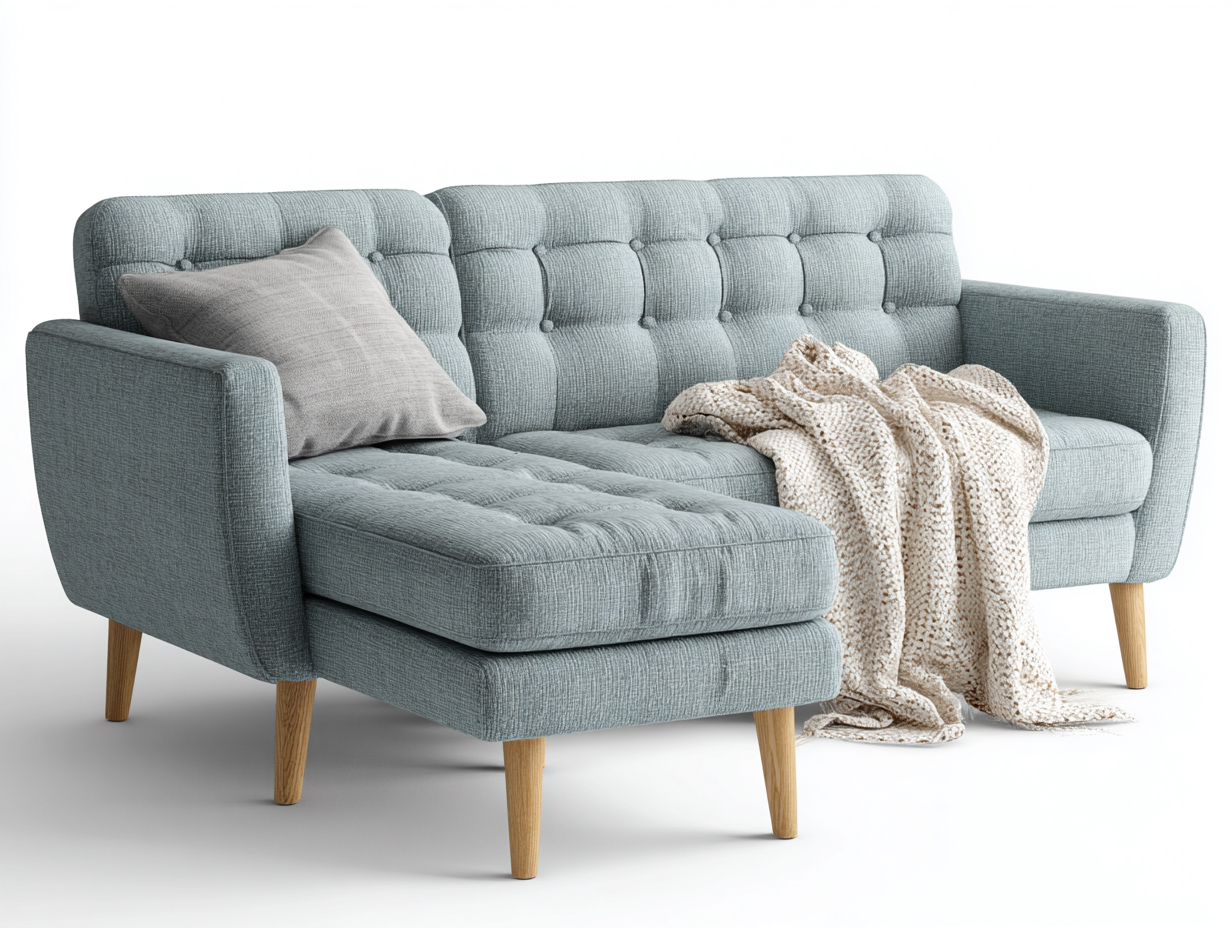 Sofá rinconero-tela-madera-261x154x87 cm-azul verdoso-estilo moderno escandinavo-Craftgethaus