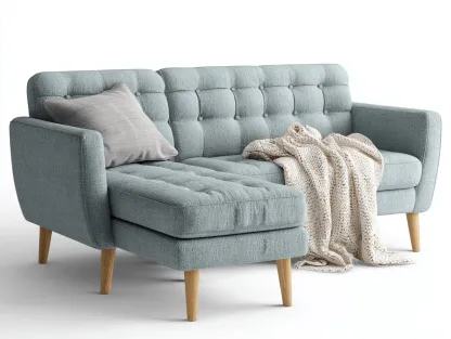 Sofá rinconero-tela-madera-261x154x87 cm-azul verdoso-estilo moderno escandinavo-Craftgethaus