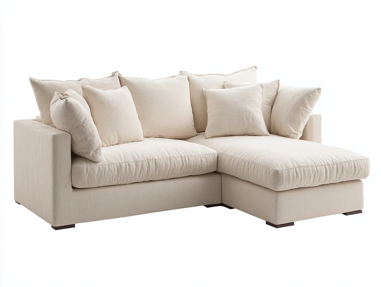 Sofá rinconero-tela-lino-madera-284x166x85 cm-beige claro-estilo moderno minimalista-Craftgethaus