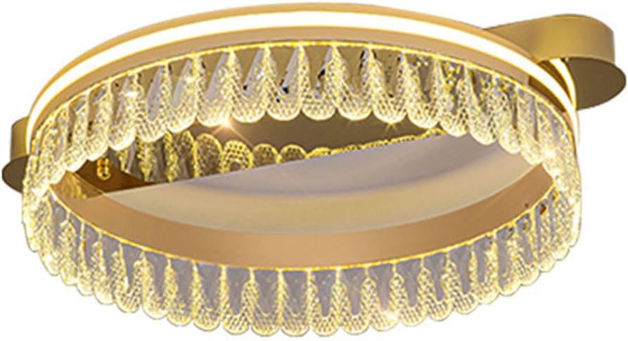 Lámpara de techo nórdica de lujo con base metálica, iluminación plana, moderna y minimalista, redonda, ideal para salas de estar y dormitorios.-Craftgethaus