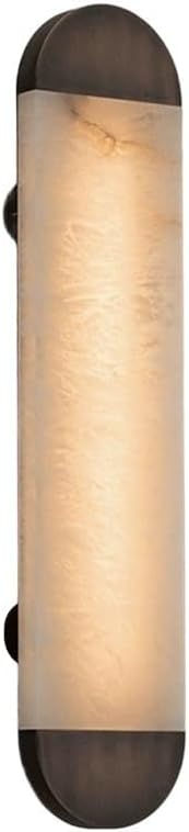 Apliques de pared de alabastro, lámpara de pared de latón con pantalla de mármol, aplique de pared ultrafino, lámparas de pared LED de 15 W - 3000 K-Craftgethaus