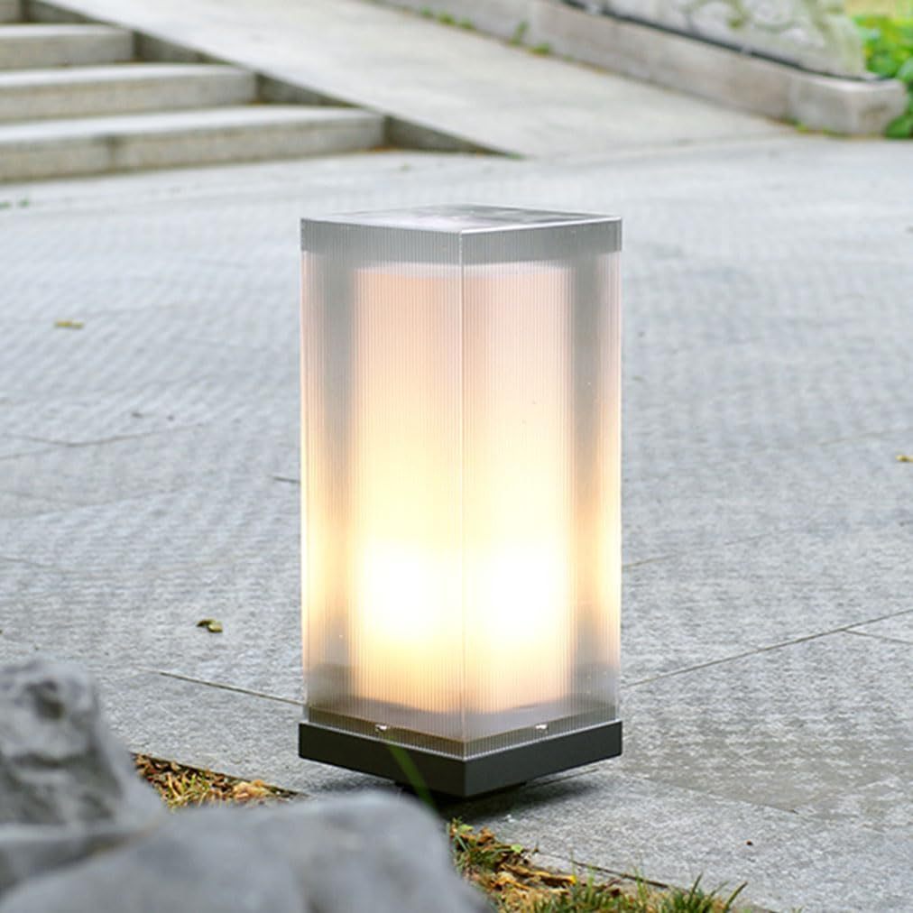 Farol De Aluminio Americano Resistente Al Agua Para Exteriores, Iluminación Moderna Y Única Para Patio, Pasarela, Jardín, Portón, Patio, 19,7" De Alto-Craftgethaus