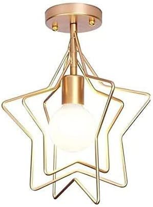 Lámpara de Techo Estilo Creativa Vintage Industrial Loft Restaurante Sala de Estar Nueva lámpara de Techo Popular Arte de Hierro Vidrio Estrella Luces Colgantes E27 lámpara de Techo-Craftgethaus