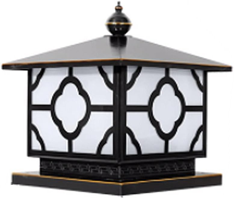 Farol Exterior De Latón Negro, Impermeable, Para Cercas De Jardín, Postes De Madera De 4x4, 5x5 Y 6x6, Con Vidrio, Para Jardín, Patio, Camino, Decoración Sencilla.-Craftgethaus