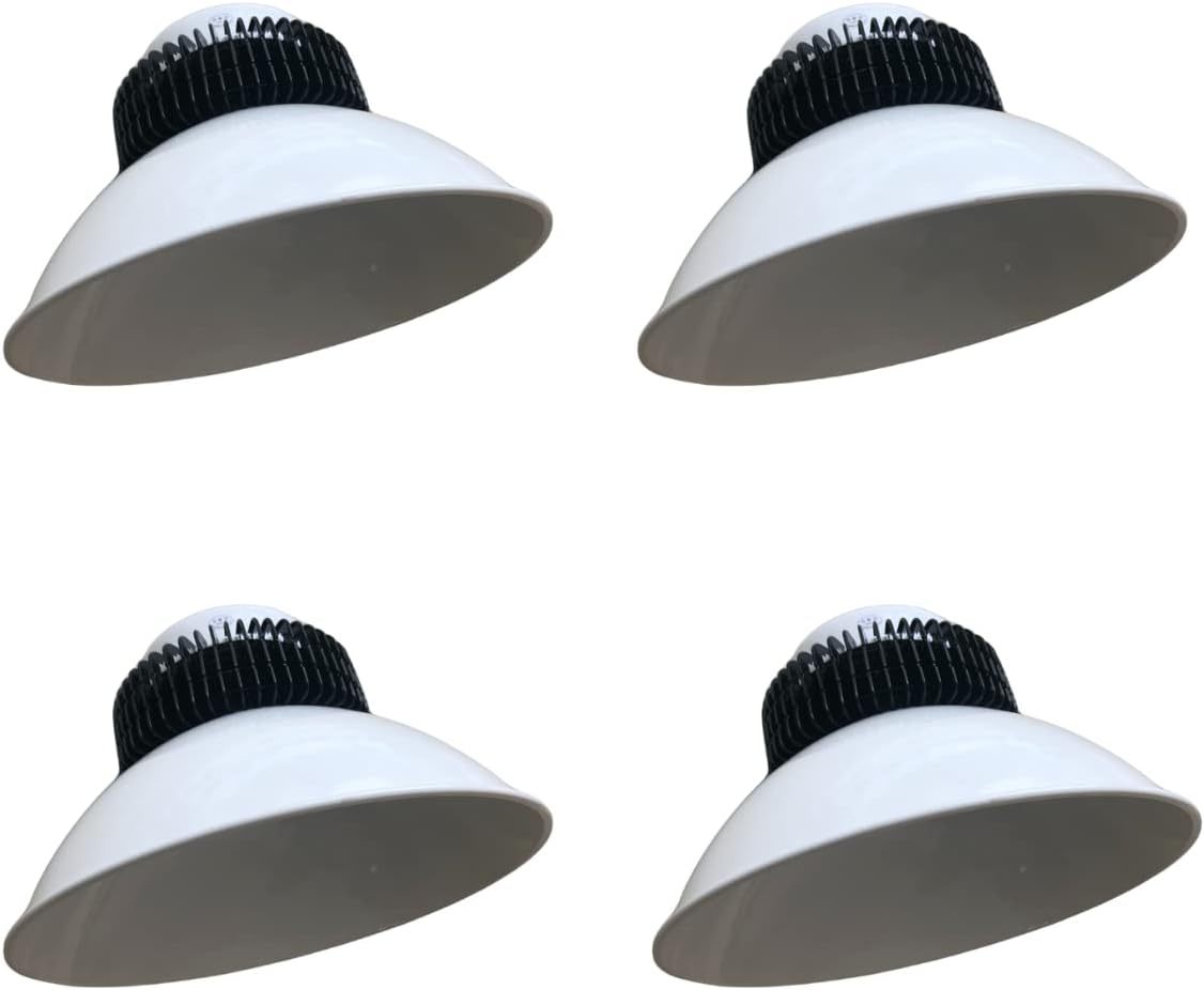 Jandei - Pack x4 Campana LED Industrial 200W 6000K, SMD3030, 20.000 Lúmenes, Luz Blanca Fría, IP20 para Interiores, Iluminación Profesional para Talleres, Almacenes y Espacios Comerciales-Craftgethaus