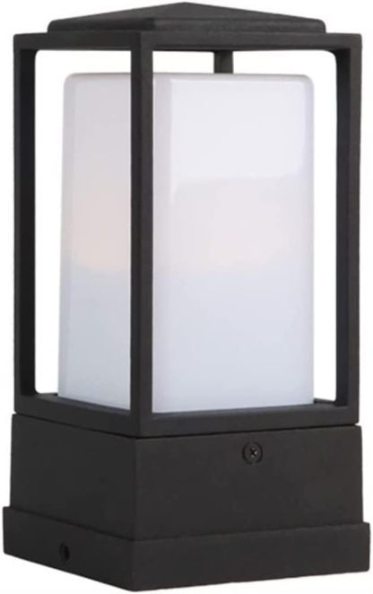 WQHPLMD Luz de Estilo Antiguo LED Exterior Pole Lamp Branco para Jardinia, Piscina, Varanda ou Deck-Craftgethaus