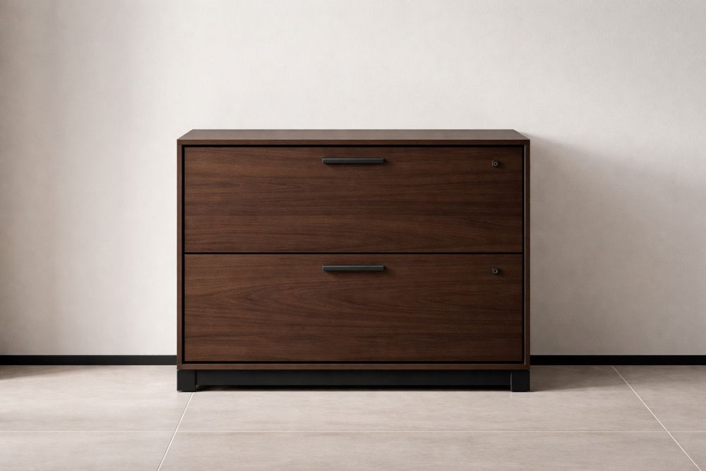 Commode en bois 2 tiroirs 100x50x85 cm