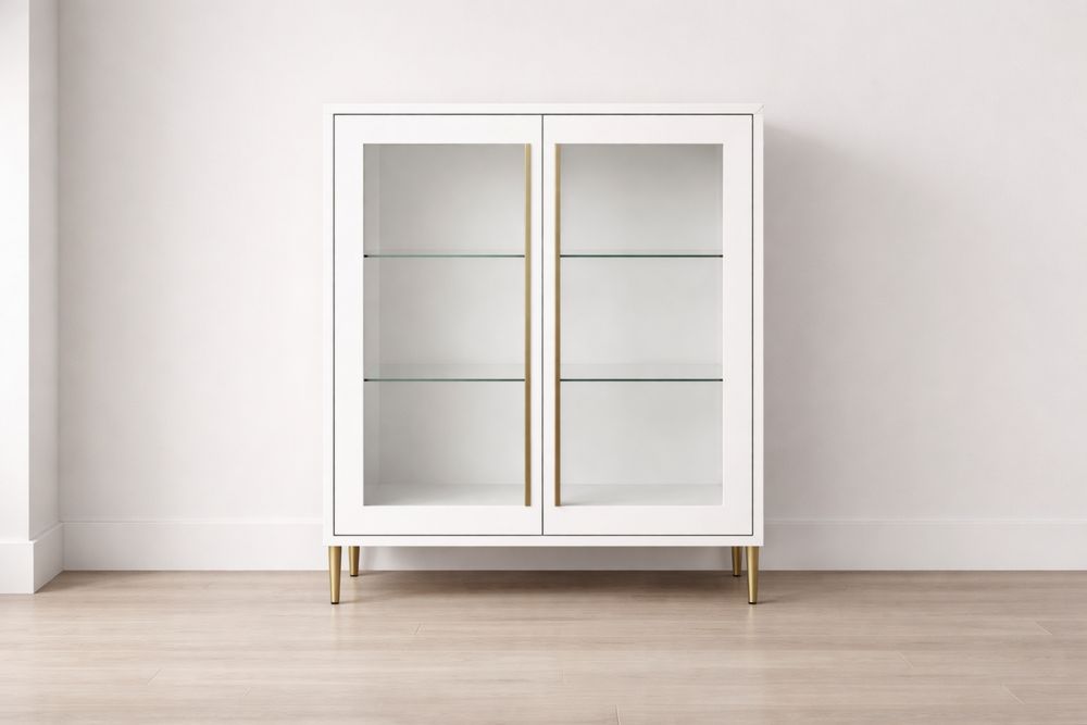 Vitrines en bois et verre à 2 portes