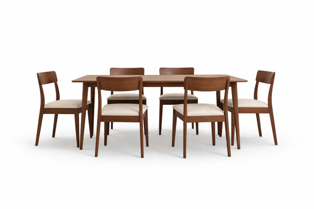 Ensemble de salle à manger en bois 1 table et 6 chaises