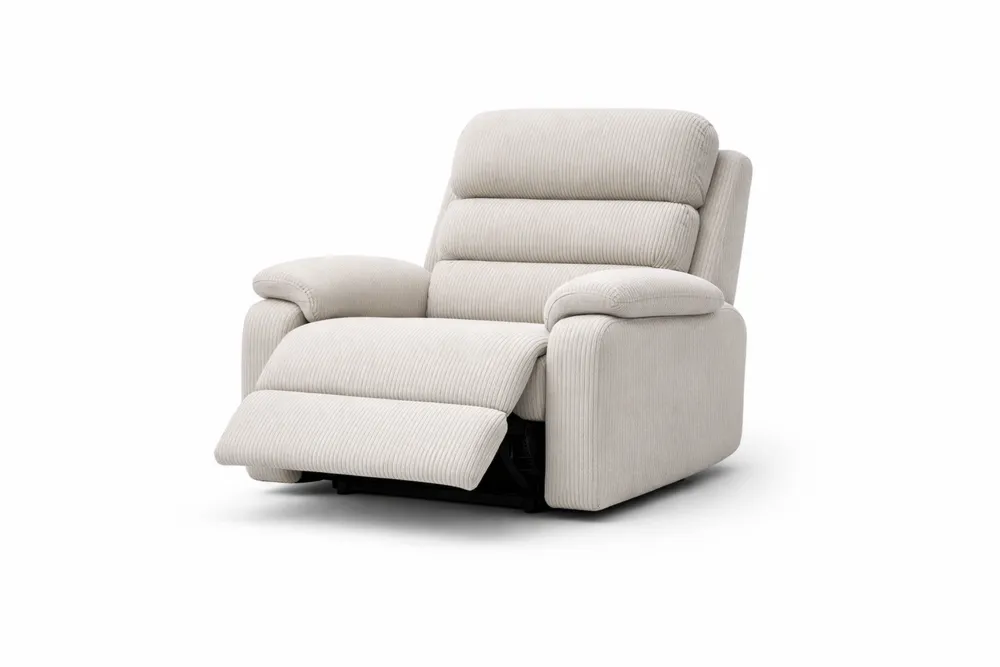 Fauteuil relax inclinable en tissu beige