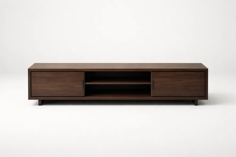 Meuble TV en bois noyer