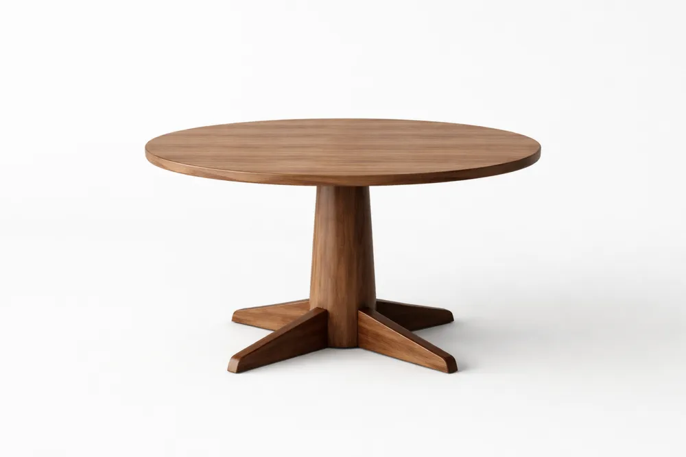 Table à manger ronde en bois massif, diamètre 120 cm