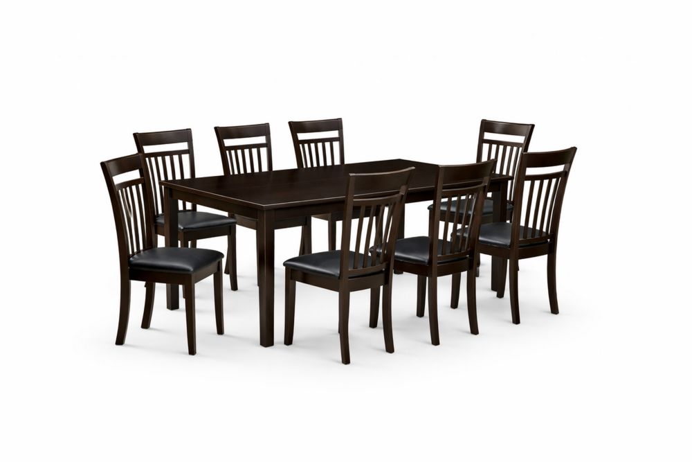 Ensemble de Table et Chaises en bois massif Noir