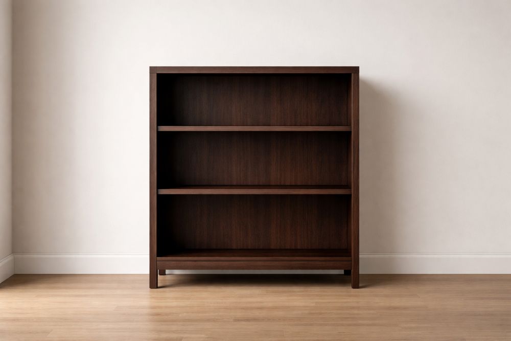 Bibliothèque bois 3 étagères marron
