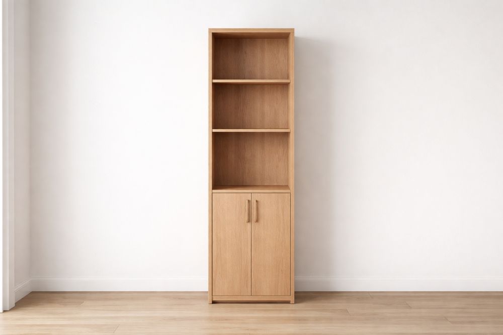 Bibliothèque étagère bois chêne 180x60x30 cm