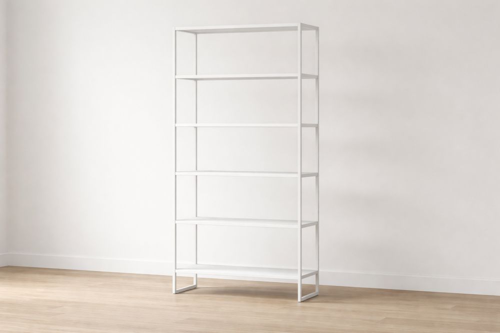 Étagère en métal blanc 180x90x30 cm