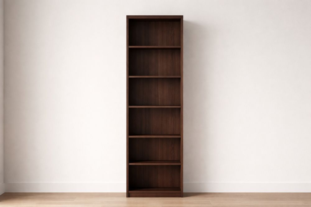 Étagère bibliothèque en bois avec finition noyer 200x60x30 cm