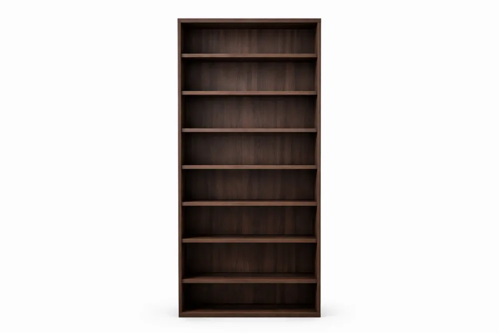 Étagère bibliothèque en MDF Noyer foncé