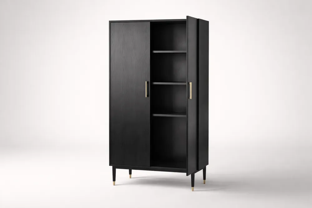 Meubles de rangement en Bois d'ingénierie avec Étagères Noires 185x80x40 cm