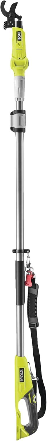 RYOBI - Podadora Telescópica 18V ONE + - Cuchillas Bypass - Capacidad de Corte 32 mm - Cabezal Articulado - Longitud 190 a 270 cm - Se Entrega con Arnés de Hombro (sin Batería ni Cargador) - RY18PLA-0