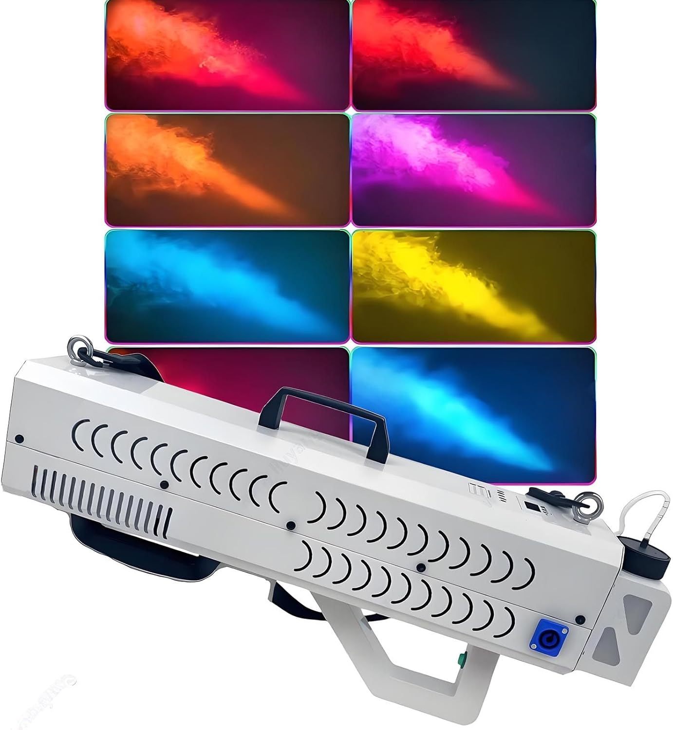 Pistola De Humo Para Fiestas, MáQuina De Niebla De 1500 W Con Luces Led, Equipo De Efectos De Escenario Para Escenarios De Dj, Fiestas, Bodas, Eventos Especiales Y Festivales De MúSica. White