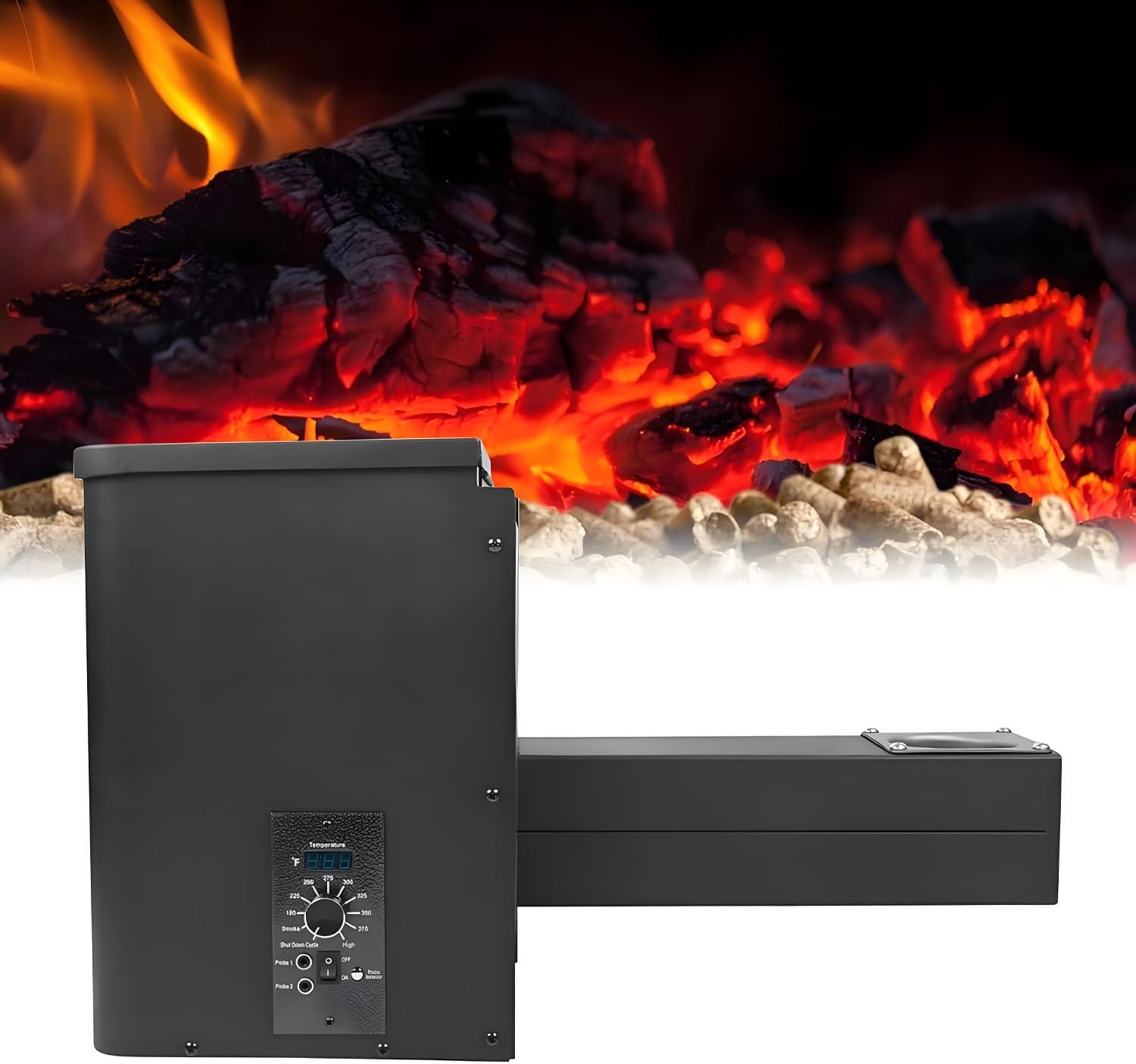 Kit de Montaje de tolva para ahumador, tolva para Parrilla eléctrica de pellets, tolva para Parrilla Vertical de pellets, con Controlador Vertical, para Asar, ahumar y Hornear