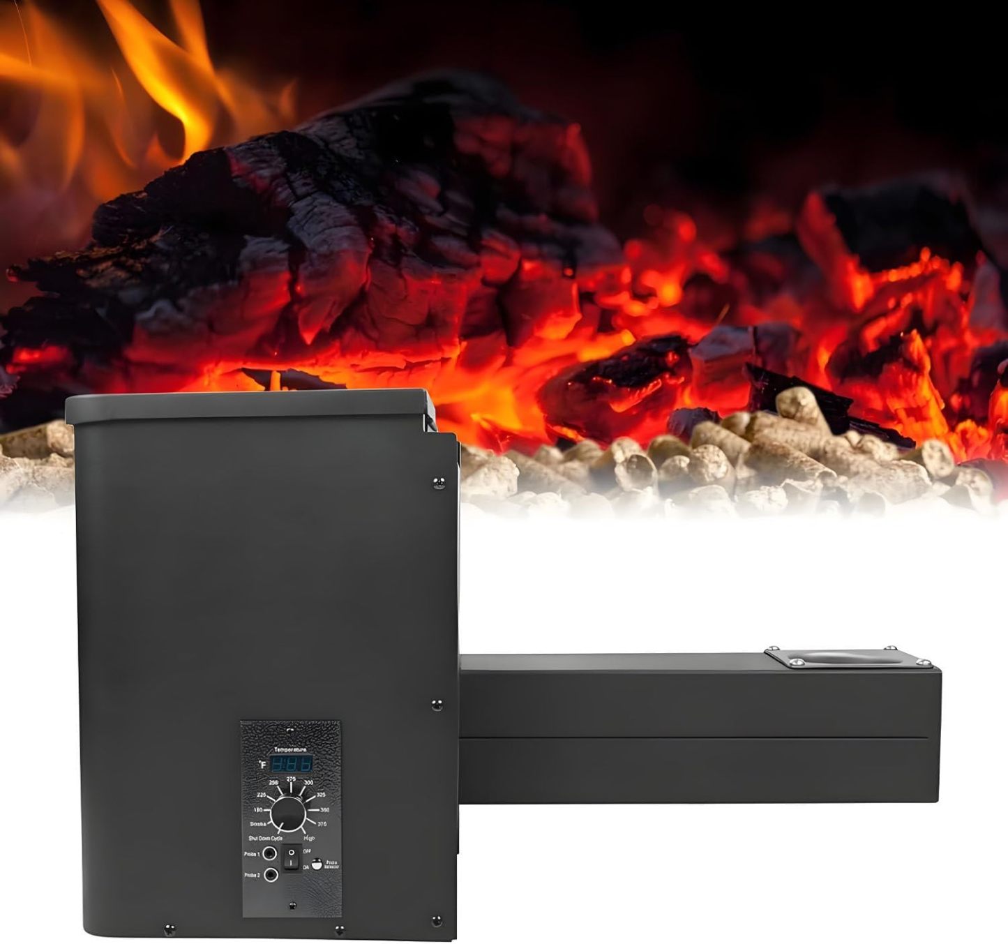 Kit de Montaje de tolva para ahumador, tolva para Parrilla eléctrica de pellets, tolva para Parrilla Vertical de pellets, con Controlador Vertical, para Asar, ahumar y Hornear