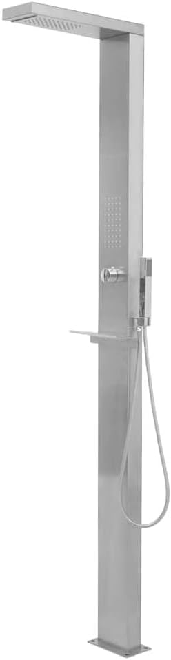 Refined Ducha de Exterior de Acero Inoxidable Cuadrada