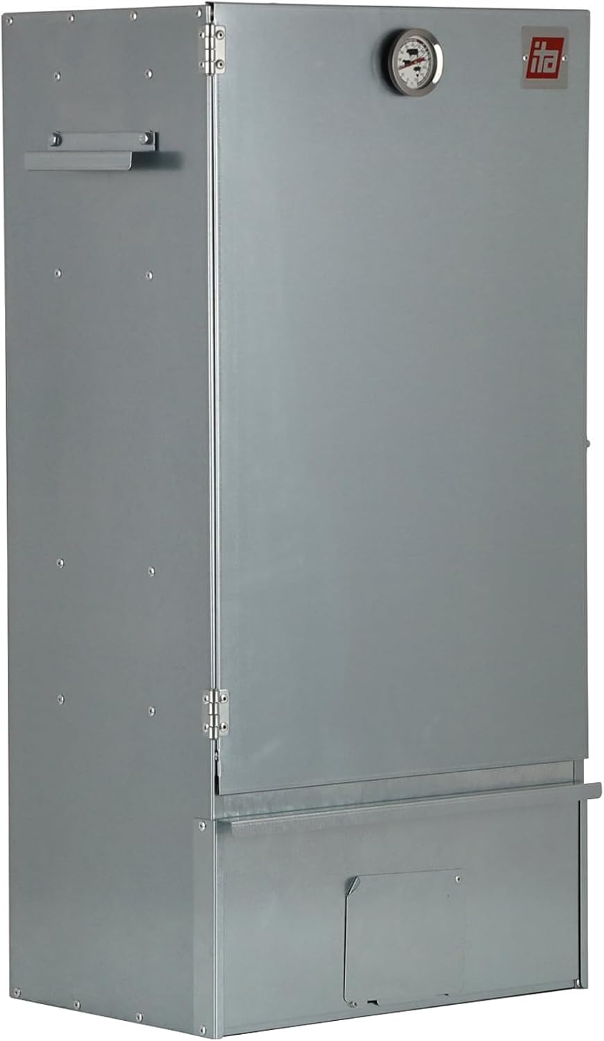ITA Ahumador 7005 81x28x40 cm de Acero Inoxidable con Termómetro y Accesorios - Resistente a la Corrosión, Duradero - Ahumadero Premium para Carne, Pescado, Queso, Salchichas
