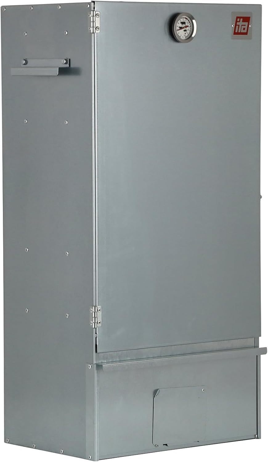 ITA Ahumador 7005 81x28x40 cm de Acero Inoxidable con Termómetro y Accesorios - Resistente a la Corrosión, Duradero - Ahumadero Premium para Carne, Pescado, Queso, Salchichas