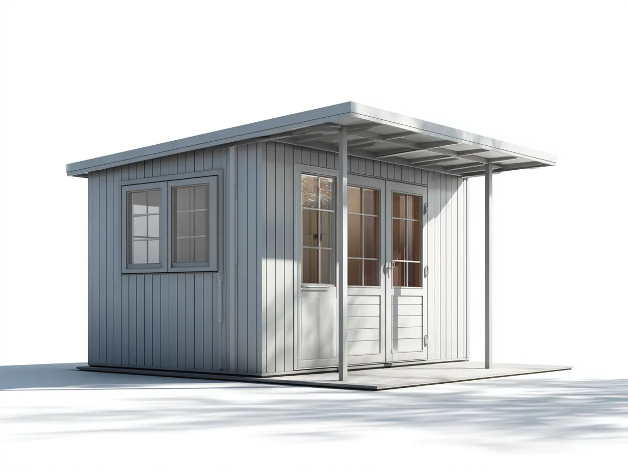 Casetas de jardín-madera tratada-300x240x215 cm-blanco-moderno-Denuppad