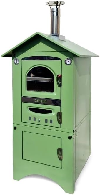 Clementi - Horno de leña Smart, de exterior, 45 x 80 cm, edición especial, color verde pastel