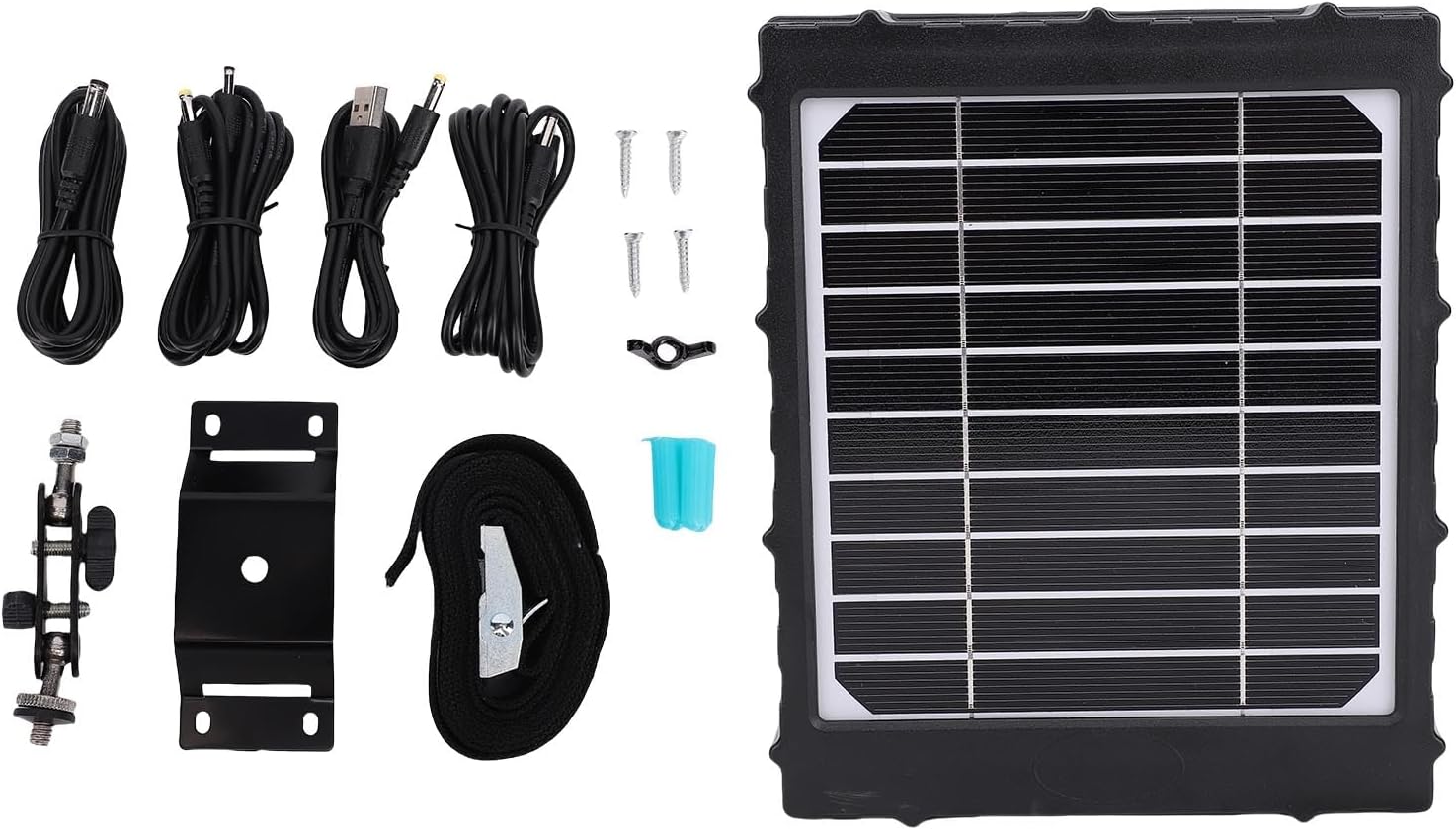 Tissting Solar Panel Cargador 8000mAh Impermeable IP66 Con Puertos USB - Para Cámara De Caza Y Fotografía Al Aire Libre Con Batería Integrada Y Panel Monocristalino De 188x157x28mm