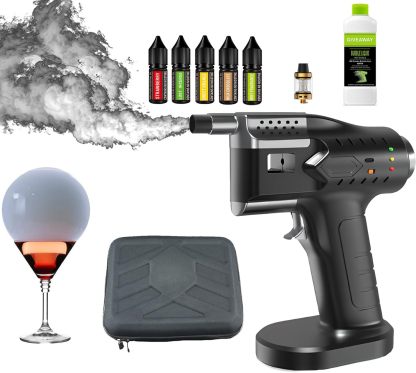 Ahumador de alimentos,Pistola infusora de Humo alimentada por USB, Kit para ahumar cócteles, Pistola de Burbujas ahumada para Alimentos de Cocina, Regalo de Accesorios gastronómicos.