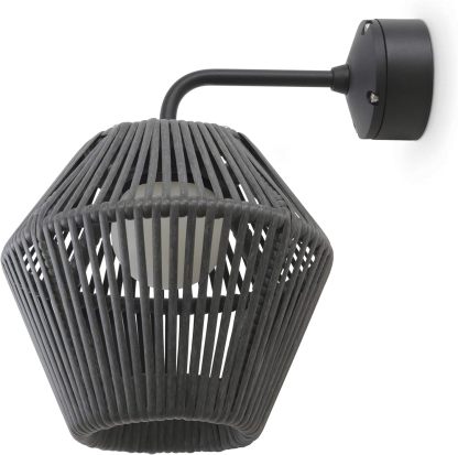 Aplique de pared NELL grafito apto exterior IP65