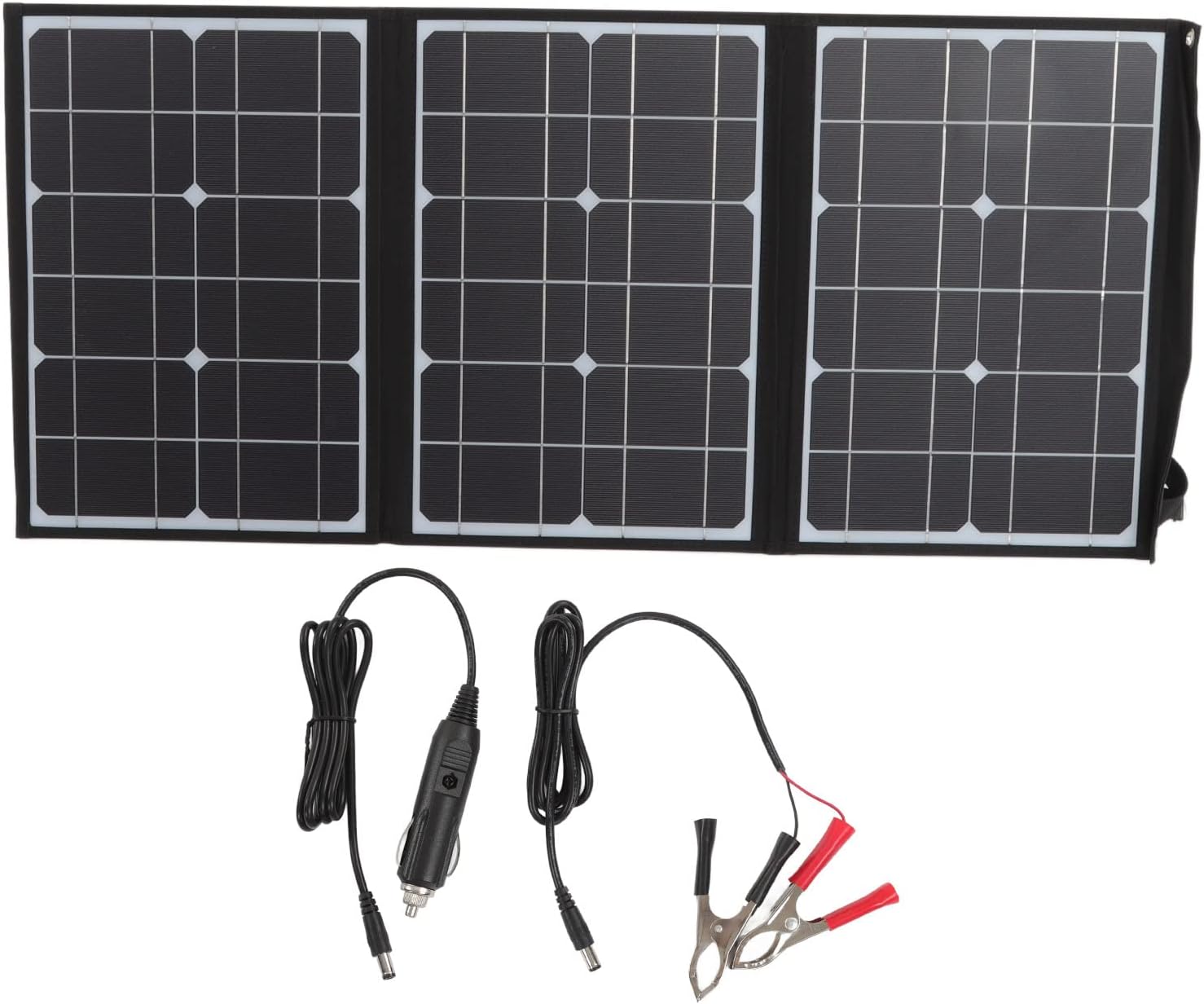 Cargador de panel solar de silicio monocristalino plegable impermeable 60W carga inteligente protección multicapa para acampar al aire libre senderismo