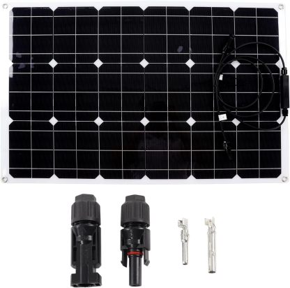 Panel solar flexible Panel de cargador solar ligero monocristalino de alta eficiencia para RV al aire libre 90W 16V