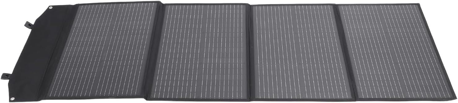 Wakects Panel Solar Portátil, Material Monocristalino, Cargador Resistente a la Intemperie con Salida de 200 W para Camping RV y Aventuras Al Aire Libre