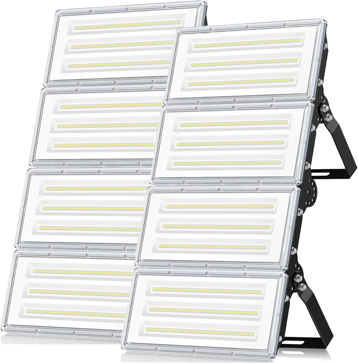 2PC Focos LED Exterior 400W 40000LM Potente Proyector LED con Ángulo de Haz Amplio, IP67 Impermeable, Blanco Fría 6500K, para Jardín, Patio, Arena, Estadio