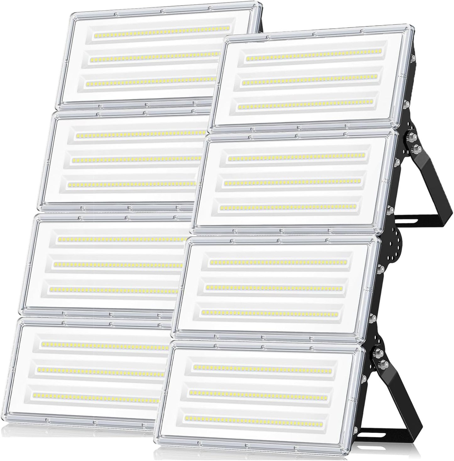 2PC Focos LED Exterior 400W 40000LM Potente Proyector LED con Ángulo de Haz Amplio, IP67 Impermeable, Blanco Fría 6500K, para Jardín, Patio, Arena, Estadio