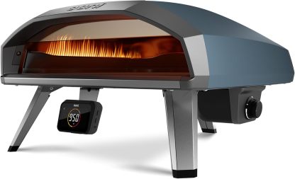 Ooni Koda 2 Pro 18" Horno de Pizza a Gas – Azul Pizarra – Horno de Pizza con 2 Zonas de Cocción – Compacto y Portátil – Perfecto para Pizza Napolitana en 60 Segundos (30 mBar)