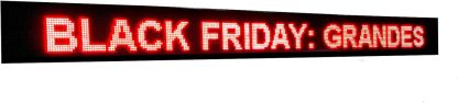 Letrero electrónico LED programable para exterior - Pantalla publicitaria LED - Display programable (224 * 16 cm, Rojo)