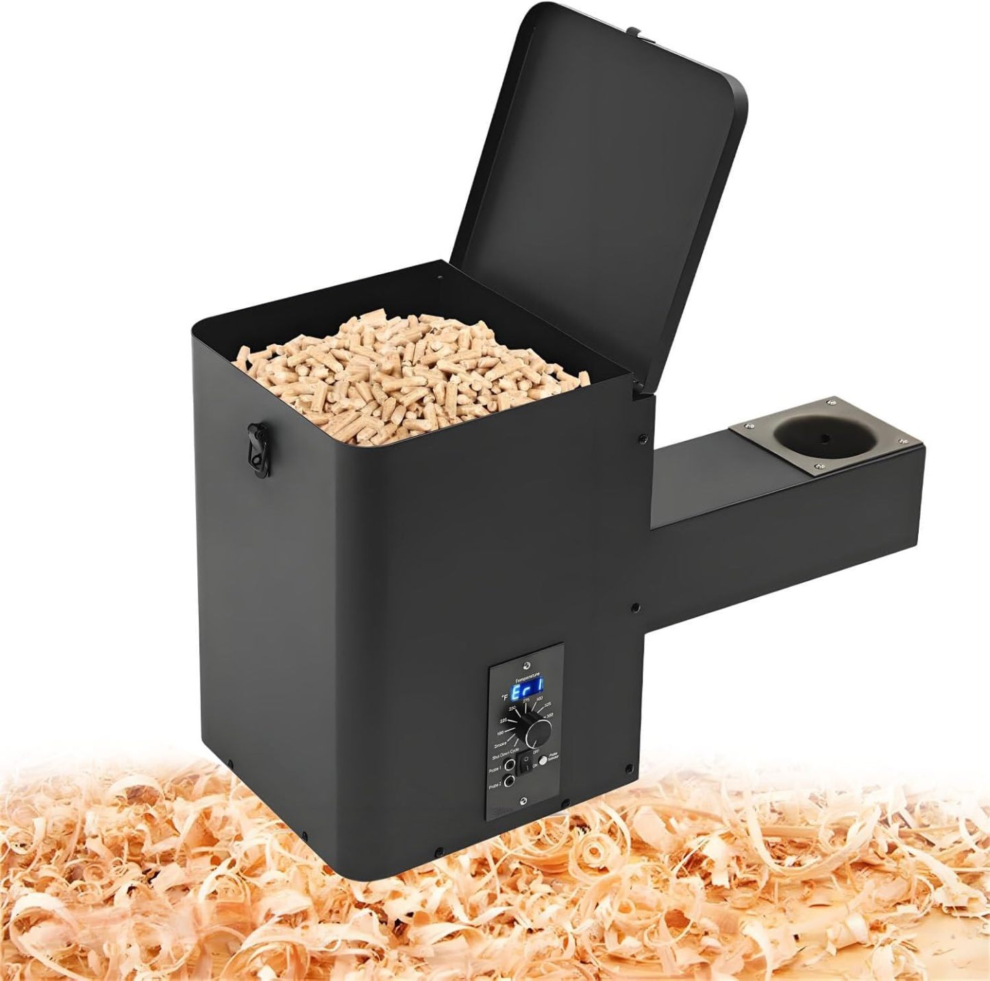 Kit de Montaje de tolva de Pellet Vertical, extensión de tolva de Pellet de Ajuste, para Barbacoa, Ahumado, horneado, asado y estofado.
