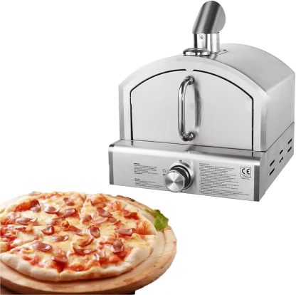 Horno De Pizza A Gas, Horno De Pizza Portátil A Gas Para Exteriores, Adecuado Para Hornear Pizzas De 12 Pulgadas, Barbacoas Y Ahumadores De Exterior, Con Válvula De Control, Piedra Pizza