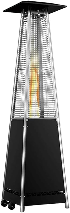 Estufa Exterior De Pellet Para Terraza, Jardín O Porche Cerrado | Portátil Con Alta Potencia Y Ruedas | Ideal Calentador Para Espacios Abiertos
