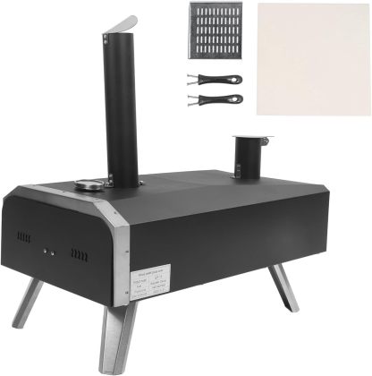 Horno de pizza al aire libre Fabricante de leña Estufa exterior 12 pulgadas Acero inoxidable portátil para patio trasero