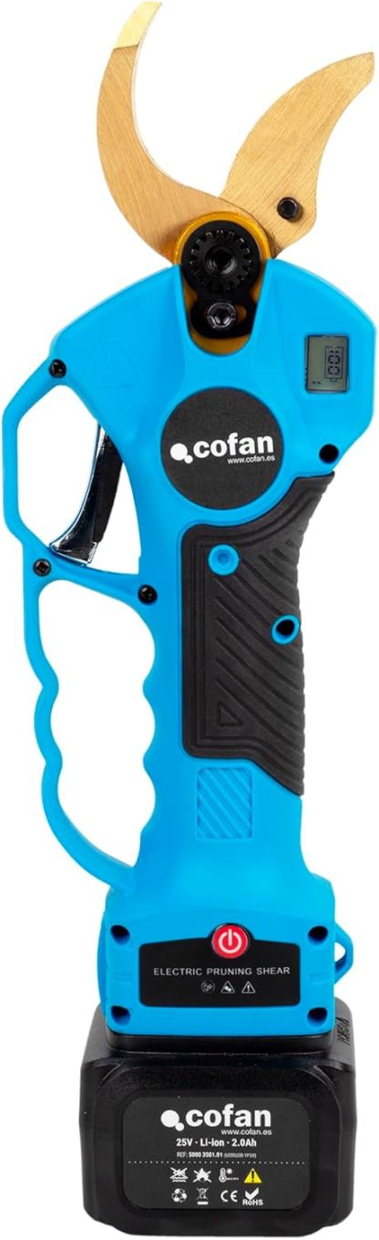 Cofan Tijeras de Podar Eléctricas | Funcionamiento a Batería Li-ion 25 V 2 Ah