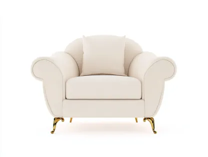 Sillón de tela-Tela tapizada-98x94x90 cm-Beige-Estilo contemporáneo elegante para salón-Denuppad